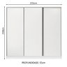 Guarda-roupa Casal 100% Mdf Madesa Nantes 3 Portas de Correr Branco - 3