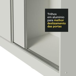 Guarda-roupa Casal 100% Mdf Madesa Nantes 3 Portas de Correr Branco - 8