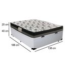 Ver imagem 5 de Cama Baú Casal Sintético + Colchão Casal Ortobom Iso Dupla Face 60x138x188 Branco