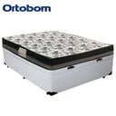 Ver imagem 3 de Cama Baú Casal Sintético + Colchão Casal Ortobom Iso Dupla Face 60x138x188 Branco