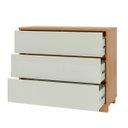 Ver imagem 3 de Cômoda Mdf 105cm com 3 Gavetas Freijó/off White Tw54
