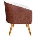 Ver imagem 4 de Kit 2 Poltronas Luiza Corano Nozes e Linho Bege - Doce Sonho Móveis