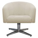 Ver imagem 2 de Poltrona Luiza Base Giratória de Metal Linho Bege - Doce Sonho Móveis