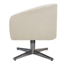 Ver imagem 3 de Poltrona Luiza Base Giratória de Metal Linho Bege - Doce Sonho Móveis