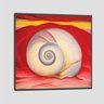 Quadro Geórgia O'keeffe Concha Tela Moldura Preta 40X40Cm - 3