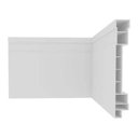 Ver imagem 1 de Moldura Roda Pé Rodapé Branco Pvc 10 Cm - Kit 10 Metros