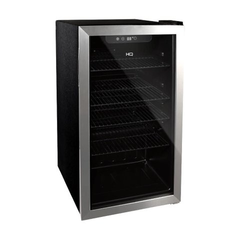 Cervejeira Expositor Vertical Hq Vidro Duplo 100 Litros Inox Hq-100cevpv 220v