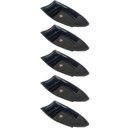 Ver imagem 1 de Conjunto 5 Barcas para Sushi Comida Japonesa Oriental Pretos Uno Coza Plástico 27,5x13cm