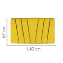 Ver imagem 2 de Painel Cabeceira Estofada Bélgica 140cm Cama Box Casal Suede Amarelo- Mabe Magazine