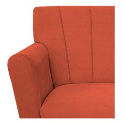 Poltrona Laura Base Giratória de Metal Suede Terracota - Doce Sonho Móveis - 5