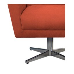 Poltrona Laura Base Giratória de Metal Suede Terracota - Doce Sonho Móveis - 6