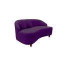 Ver imagem 4 de Namoradeira Sofá Feijão Cancún 150cm Orgânica Veludo Roxo