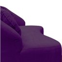 Ver imagem 7 de Namoradeira Sofá Feijão Cancún 150cm Orgânica Veludo Roxo