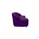 Ver imagem 5 de Namoradeira Sofá Feijão Cancún 150cm Orgânica Veludo Roxo