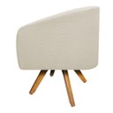 Ver imagem 4 de Kit 2 Poltronas Luiza Base Giratória de Madeira Linho Bege - Doce Sonho Móveis