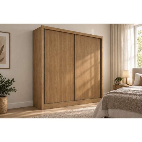 Guarda Roupa Casal Dante 2PTS 3GAVS Cinamomo N. Horizonte