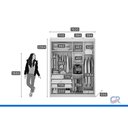 Ver imagem 3 de Guarda Roupa Casal Dante 2PTS 3GAVS Cinamomo N. Horizonte