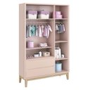 Ver imagem 7 de Quarto de Bebê 3 Portas New Classic Rosa com Pés Madeira Natural e Colchão Gazin – Reller