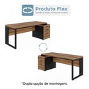 Ver imagem 4 de Mesa Diretor 1,70m a 1,92m com Gaveteiro Pé Metal Ng Pr F5