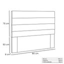 Ver imagem 4 de Cabeceira Para Cama Box Solteiro La Italiana 90cm Veludo - SSX Multicoisas Spezzia Cinza