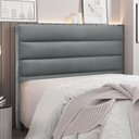 Ver imagem 5 de Cabeceira Para Cama Box Solteiro La Italiana 90cm Veludo - SSX Multicoisas Spezzia Cinza