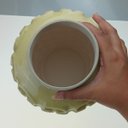 Ver imagem 4 de Vaso Decorativo Cachepô Enfeite Cerâmica Amarelo Manga 22x20x20cm