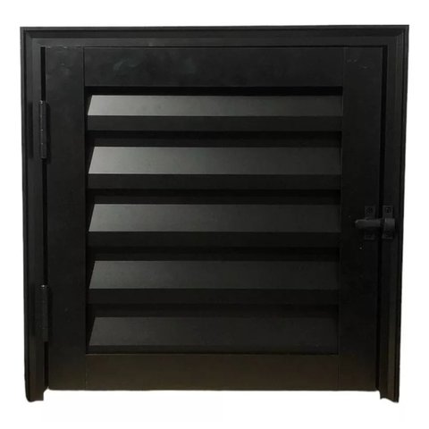 Portinhola Abrigo Alçapão 60x60 Alumínio Preto Ventilado