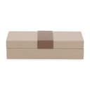 Ver imagem 2 de Caixa em Mdf com Revestimento em Pu Bege e Marrom 30x15,5x8cm