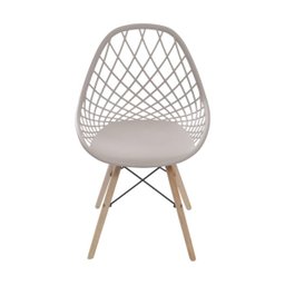 Cadeira Kaila Fendi Base de Madeira - 1