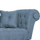 Ver imagem 4 de Kit 2 Divãs Namoradeira Dubai Linho Azul - Malta Decor