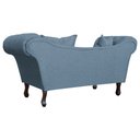 Ver imagem 5 de Kit 2 Divãs Namoradeira Dubai Linho Azul - Malta Decor