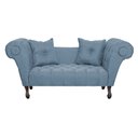 Ver imagem 2 de Kit 2 Divãs Namoradeira Dubai Linho Azul - Malta Decor