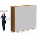Ver imagem 4 de Guarda-Roupa Casal Modulado com 8 Portas e 6 Gavetas 275cm Multimóveis Crrui-GRP117 Madeirado/Cinza