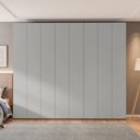 Ver imagem 1 de Guarda-Roupa Casal Modulado com 8 Portas e 6 Gavetas 275cm Multimóveis Crrui-GRP117 Madeirado/Cinza