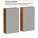 Ver imagem 5 de Guarda-Roupa Casal Modulado com 8 Portas e 6 Gavetas 275cm Multimóveis Crrui-GRP117 Madeirado/Cinza