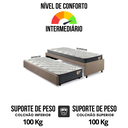 Ver imagem 6 de Bicama Box Solteiro 88x188 Linho Marrom + 2 Colchões Adapto Molas Ensacadas Ecoflex