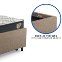 Ver mais imagens de Bicama Box Solteiro 88x188 Linho Marrom + 2 Colchões Adapto Molas Ensacadas Ecoflex