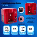 Ver imagem 5 de Purificador de Água Gelada Agua Alcalina Flex He Top Life Ph Alcalino 9,5 Vermelho 220v