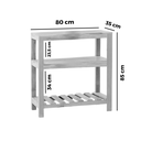 Ver imagem 2 de Aparador Ilha Bancada 80 cm Madeira Demolição Natural Móveis Brasil