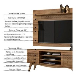 Hack TV Lis com Painel Suspenso Win New:Canela - 3