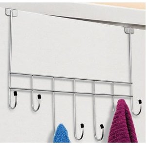 Cabide para Porta Cromado 7 Ganchos