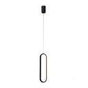 Ver imagem 1 de Pendente Oval Preto 40cm Led 18W 3000K Bivolt PARIS LUZ