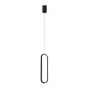 Ver imagem 1 de Pendente Oval Preto 40cm Led 18W 3000K Bivolt PARIS LUZ