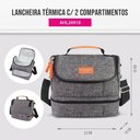 Ver imagem 5 de Bolsa Térmica C/ 2 Compartimentos Vibe Cinza