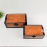 Caixa Baú De Madeira Decorativa 30/24cm Kit 2pc Com Fecho - 3