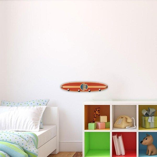 Cabideiro Decorativo MDF Prancha de Surf Porta Chaves - 2