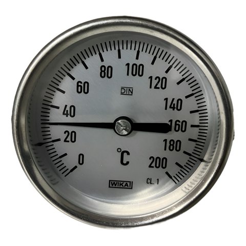 Termômetro 0/200 Graus Haste 80cm Rosca 1/2 Inox 304