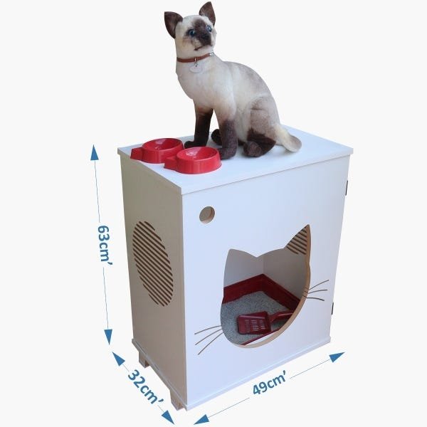 Sanitário banheiro gatos caixa de areia - Félix ChocMaster - 2