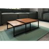Duo Mesa de Centro Catarina Preto e Tampo Amêndoa Marrom - 1