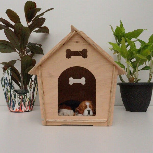 Casa para cães de pequeno porte madeira - BINGO ChocMaster